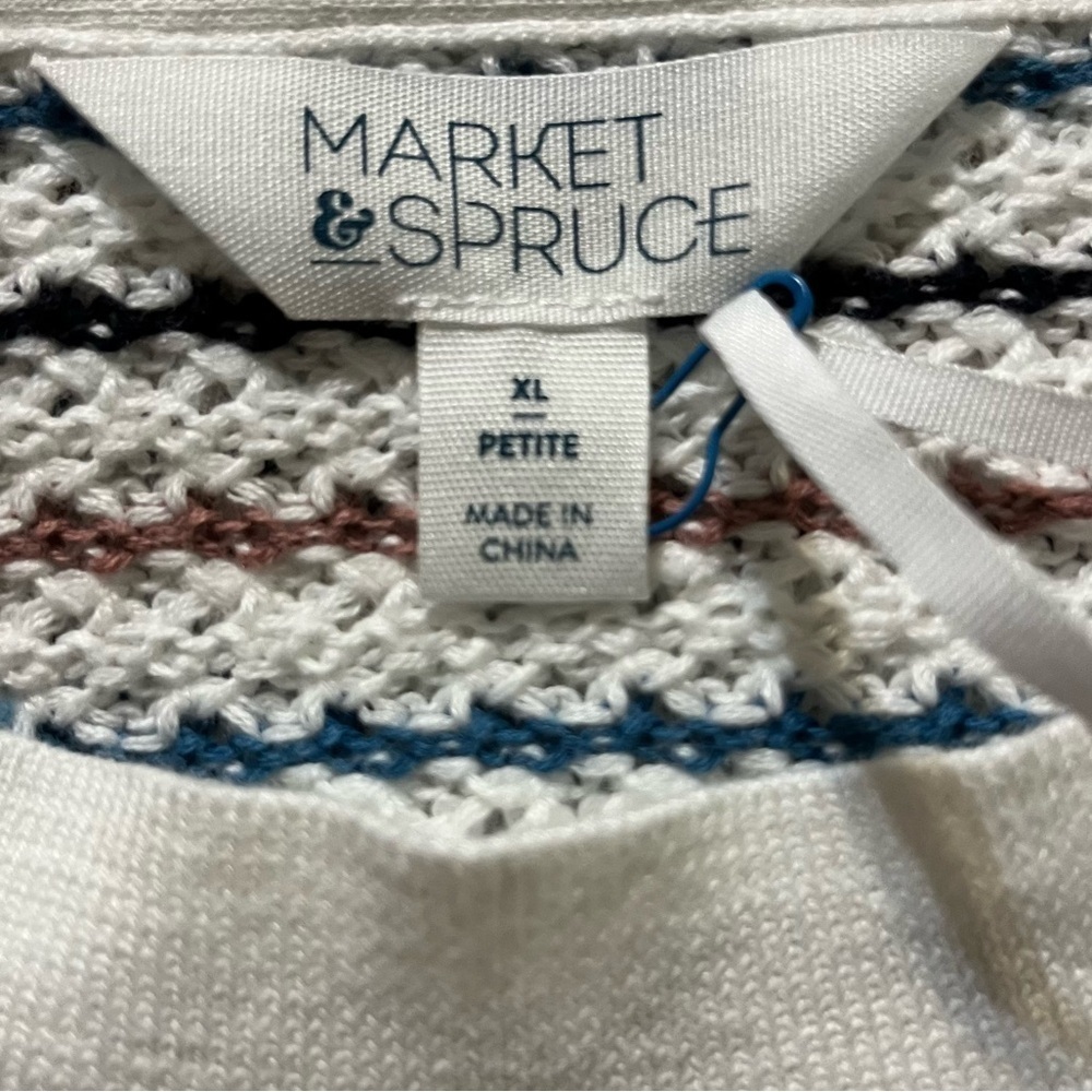 Market & Spruce Women's Tawnee Fancy Textured Stitch Sweater, Size XL Petite - Picture 9 of 11